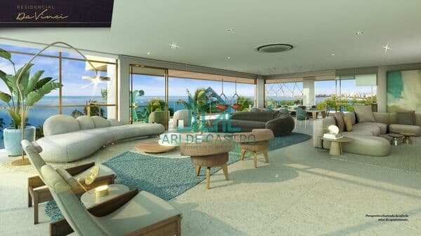 Residencial Da Vinci, 413m², 4 Suítes à Beira-mar da Praia de Ponta Verde - Alto Luxo Maceió - AL