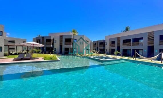 Apartamento 2 Suítes, 63m², Mobiliado, Villas Manatee, na Rota Ecológica dos Milagres - Praia do Patacho - Alagoas