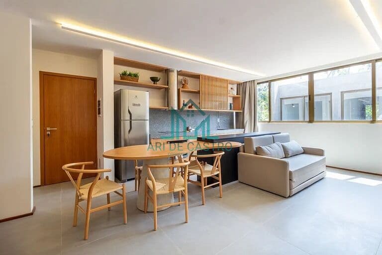 VILLA NALURI - Apartamento de 2 Quartos Mobiliado, 66m², a 80 metros da paradisíaca praia de Japaratinga, Vizinho a rota Ecológica de Milagres, Alagoas