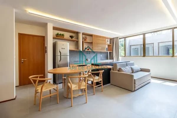 VILLA NALURI - Apartamento de 2 Quartos Mobiliado, 66m², a 80 metros da paradisíaca praia de Japaratinga, Vizinho a rota Ecológica de Milagres, Alagoas