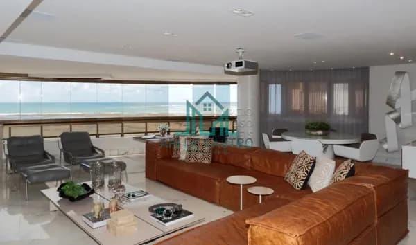 Cobertura Duplex Beira-Mar com 4 Suítes, Piscina, Academia, 6 vagas com 616m² na Praia de Ponta Verde - Maceió Alagoas
