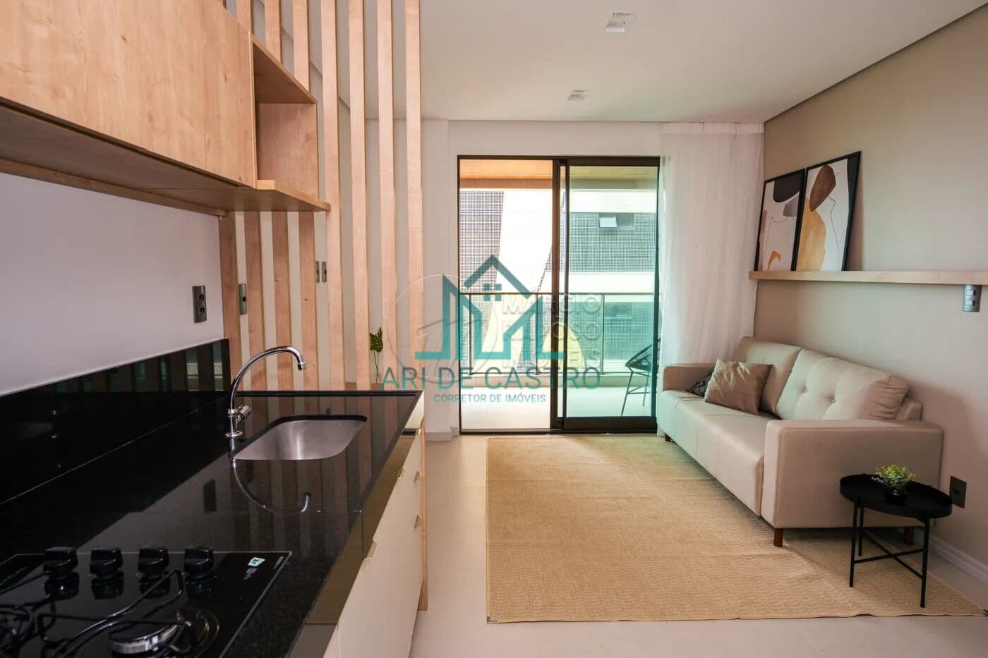 Apartamento Quarto e Sala, Vista Mar, Mobiliado, 51m² com Varanda Gourmet à venda na Praia de Jatiuca - Maceió Alagoas