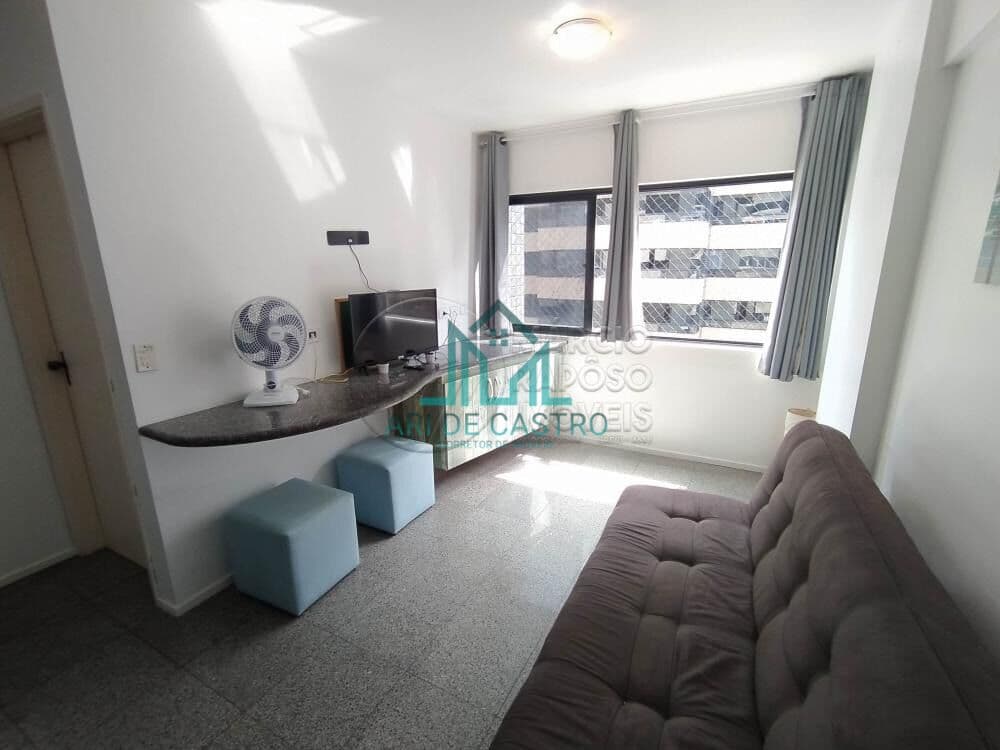 Apartamento para Alugar Quarto e Sala, Mobiliado 2ª Quadra da Praia de Ponta Verde - Maceió Alagoas