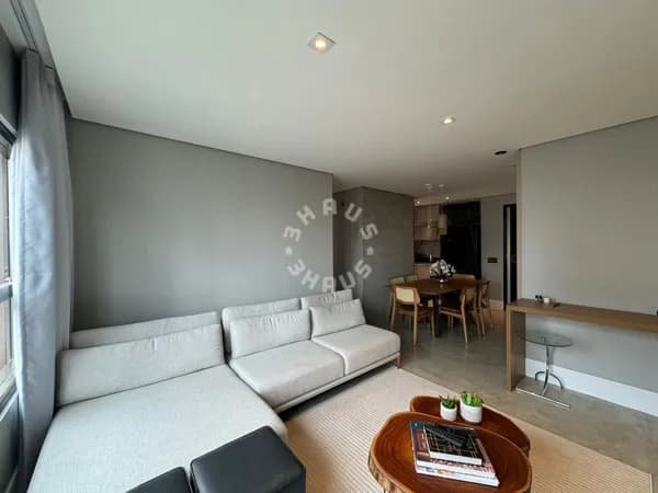 Apartamento para locação MaxHaus de 74m², 02 dormitórios (sendo 01 suíte), varanda. 01 vaga de garagem + depósito!