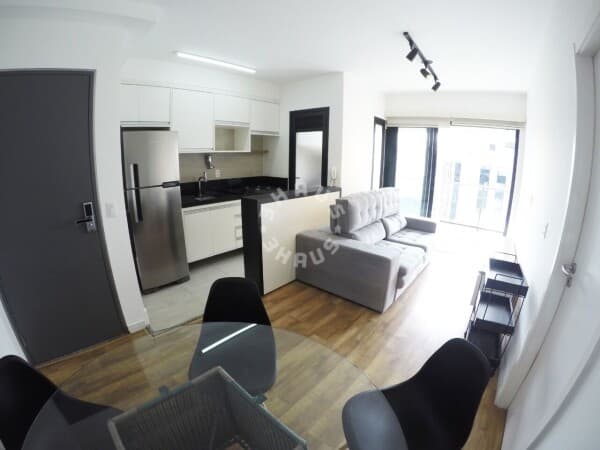 Apartamento de 49m² com 1 suíte, 1 vaga de garagem, cozinha americana + varanda no Itaim Bibi!