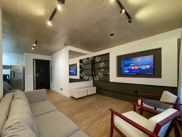 Apartamento MaxHaus mobiliado de 74m² no Panamby, com 2 dormitórios, living amplo. 1 vaga.