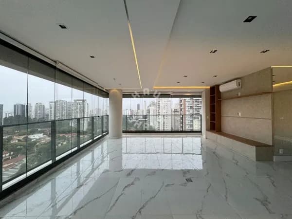 Apartamento para locação no Brooklin, com 167m², 3 suítes, varanda gourmet. 2 vagas de garagem!