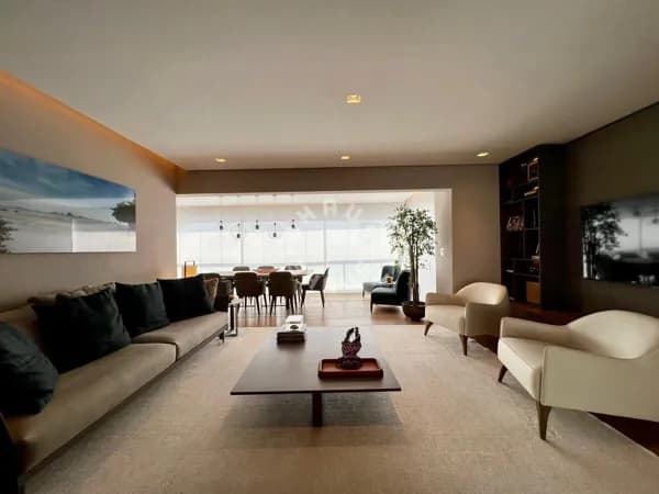 Apartamento mobiliado de 132m², com 03 suítes, varanda gourmet. 03 vagas de garagem no Brooklin!