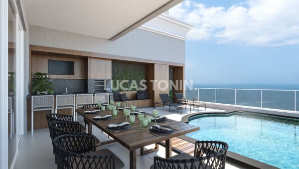 Cobertura Duplex Latelier Meia Praia Itapema 427m² 5 Suítes 4 Vagas Quadra Mar Luxo