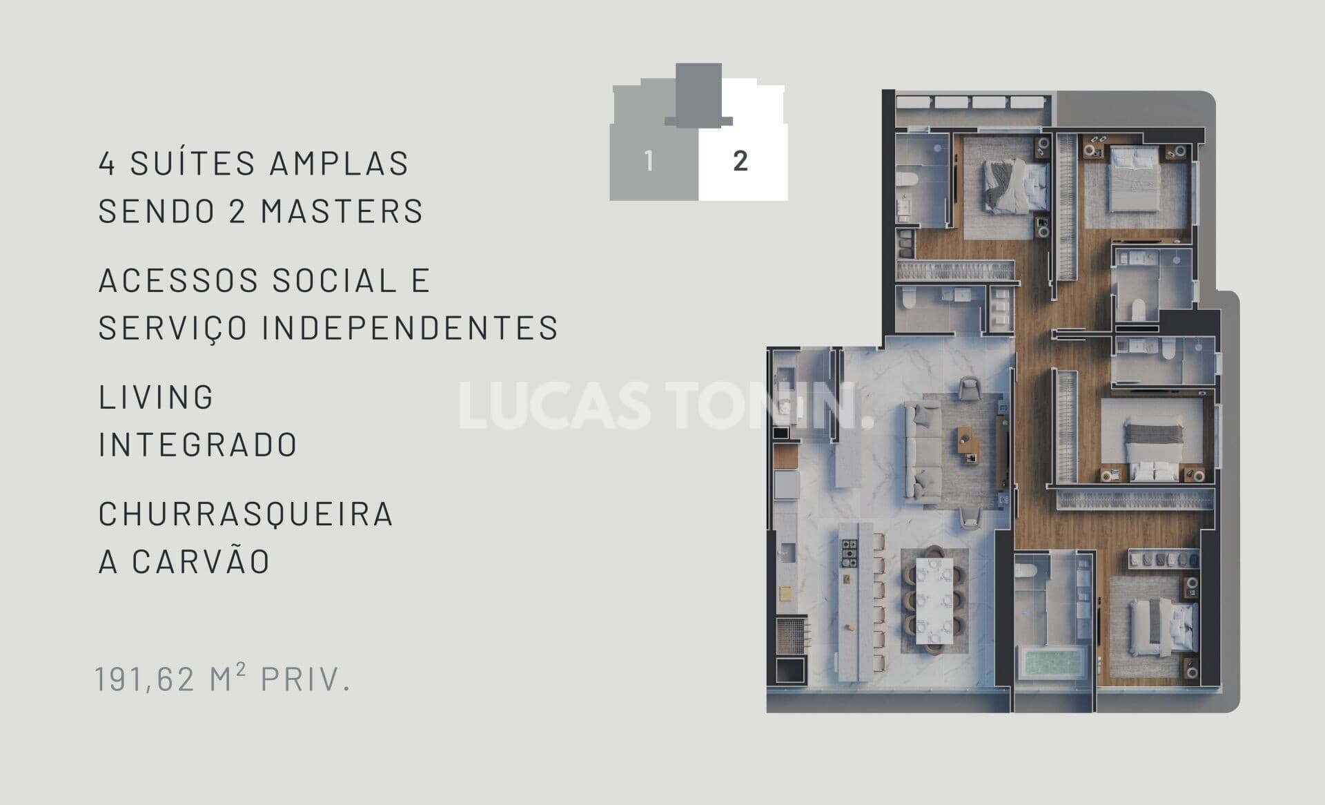 Apartamento Andar Alto Pré Lançamento Alvin 101 191m² 4 Suítes 3 Vagas Centro de Balneário