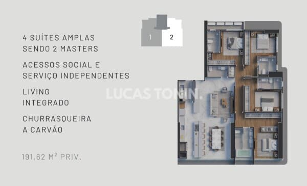 Apartamento Andar Alto Pré Lançamento Alvin 101 191m² 4 Suítes 3 Vagas Centro de Balneário
