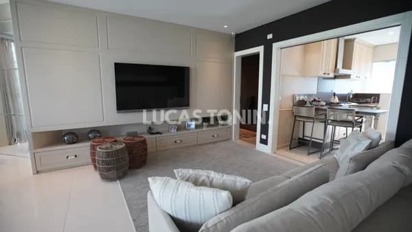 Apartamento Mobiliado no Brava Home Resort com 3 Suítes e 3 Vagas Quadra Mar Praia Brava Itajaí