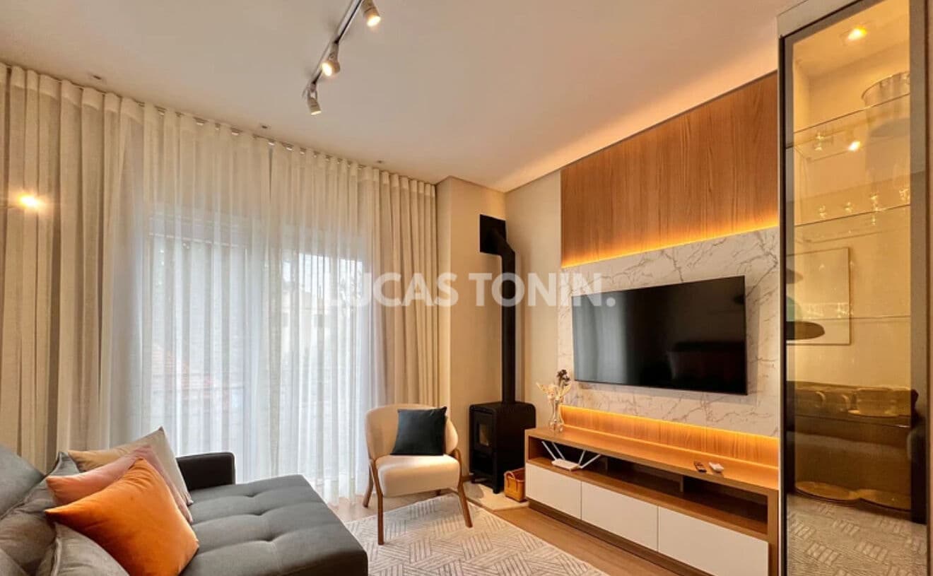 Apartamento Mobiliado 1 Suíte e 1 Vaga Edifício Essence no Floresta Gramado
