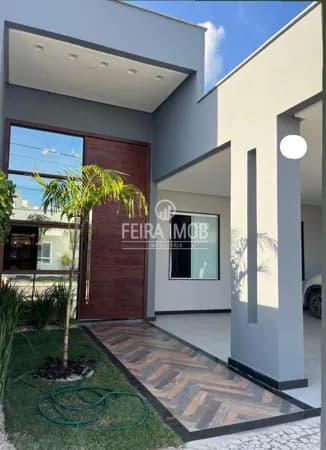 Casa 3 /4 sendo 1 suíte com closet em condomínio fechado - Porteira fechada, no Bairro Sim, em Feira de Santana