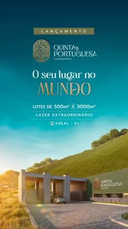 Lançamento de Lotes Em Areal - Quinta Portuguesa Financiamento direto em 100 vezes