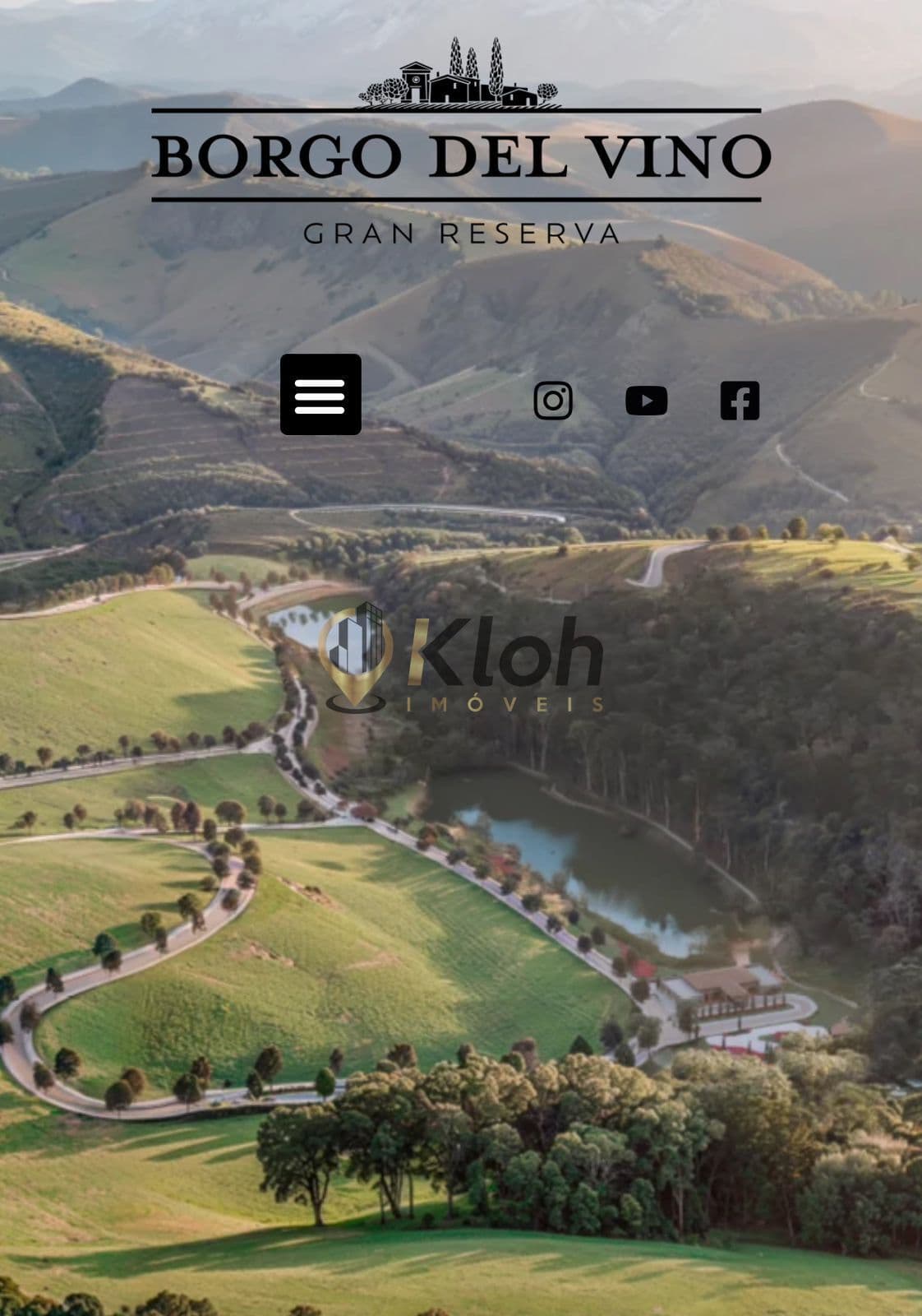 Borgo del Vino Gran Reserva - Lançamento de Lotes em Areal - Financio em 84 vezes