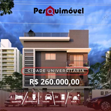 Apartamento em João Pessoa - Jardim Cidade Universitária