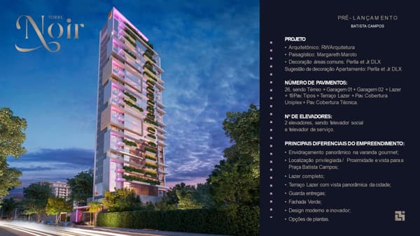 TORRE NOIR – 2 Suítes, 2 Vagas e Lazer Completo na Rua Curuçá