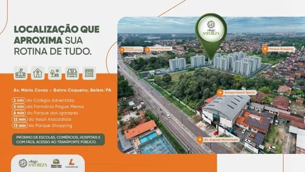 Village Natureza: 2 Quartos com Lazer de Clube