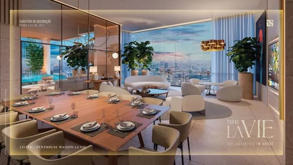TORRE LA VIE Luxo e conforto com 3 ou 4 suítes + até 3 vagas em Nazaré