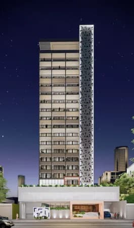 Studio 33m² com quarto e sacada + lazer completo e rooftop com piscina