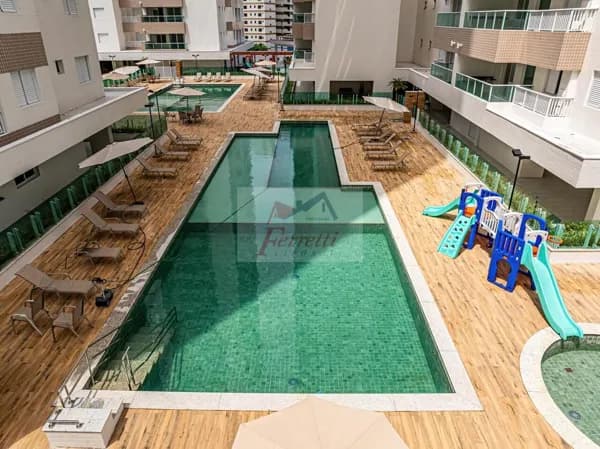 Apartamento com 2 dormitórios pronto a 50 metros da praia dos Astúrias, Guarujá/SP