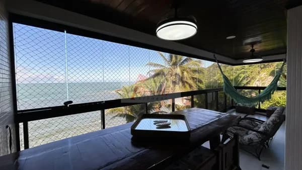 Apartamento com 2 dormitórios vista oceânica Loteamento João Batista Julião, Guarujá/SP