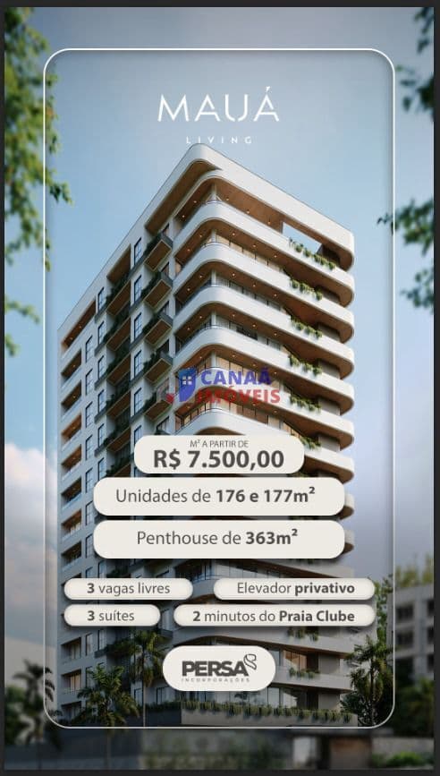 Mauá Living, 3 suítes! 3 vagas livres! Lançamento