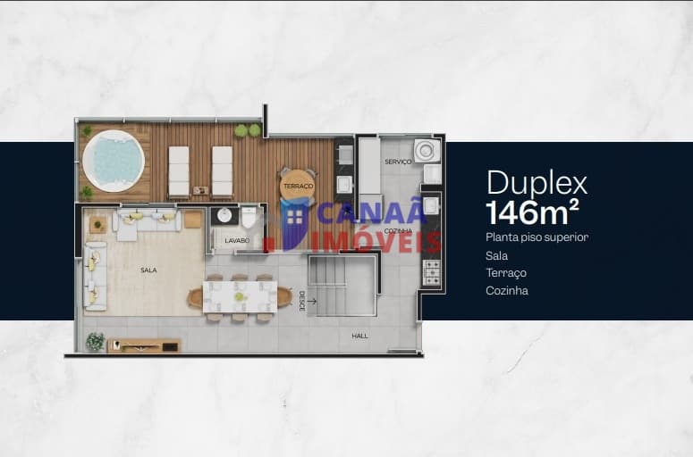 Cobertura duplex 3 suítes 146m² Belvedere Towers - próximo ao Praia Clube