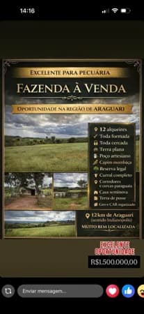 Fazenda Pecuária á Venda