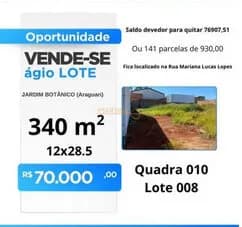 Lote/Terreno em Araguari - Jardim Botanico