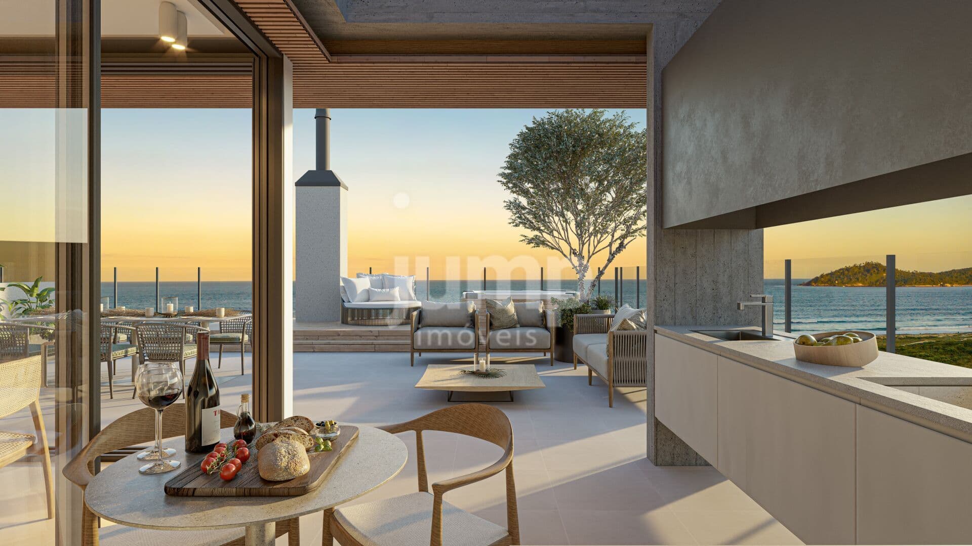 Apartamento de 2 dorm a venda em condominio clube frente mar na praia do Campeche - Florianópolis- SC