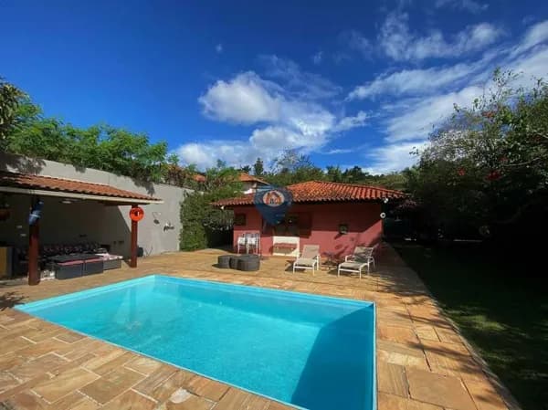 Chácara terrea, TÉRREA, 3 suítes, lote plano, piscina e gourmet
