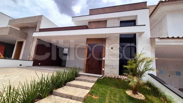 Casa Térrea Nova com Projeto Moderno, 3 suítes e Spa, no Condomínio Campos do Conde, Sorocaba/SP