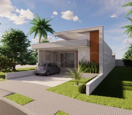 Casa com Piscina em Condomínio no Residencial Helena Maria