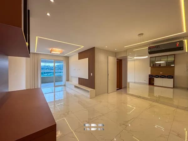 Apartamento em andar alto com 4 dormitórios, vista para o mar e para a baía de Santos e 3 vagas privativas de garagem
