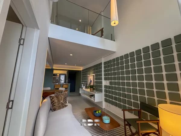 Duplex decorado Residencial Jardim do Forte - Canto do Forte