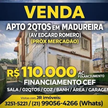 (AV. MINISTRO EDGARD ROMERO) APTO 2DORMS...