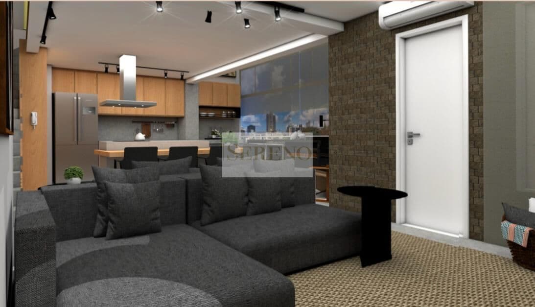 Loft Duplex de luxo 01 suíte a venda, 116 m2, 02 pisos, 02 banhos, armários completos, 02 vagas, lazer tipo resort, super alto com vista maravilhosa, box desejo e fino acabamento, Vila da Serra, Nova Lima, MG.