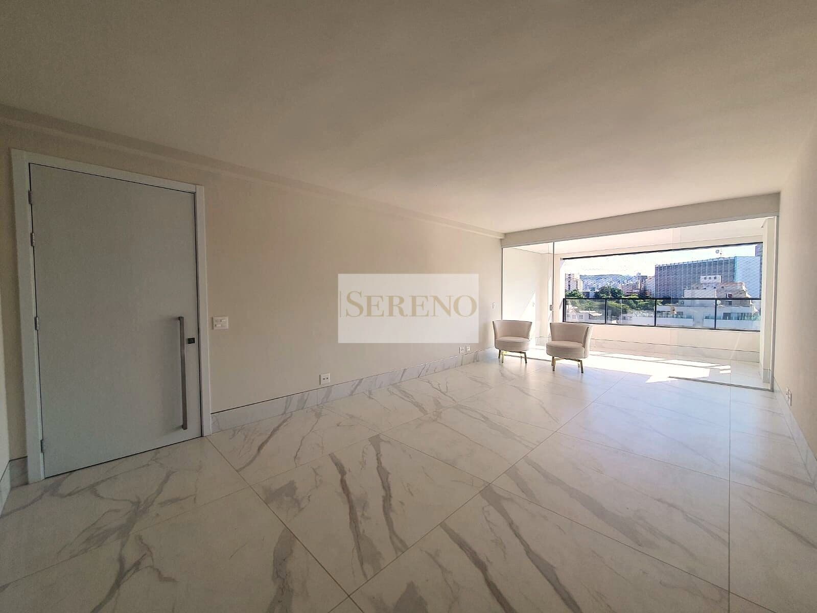 Apartamento alto luxo 150 m2 e 04 quartos a venda, 02 suítes e 2 semi, armários planejados, andar super alto, vista panorâmica na Serra, Belo Horizonte, MG.