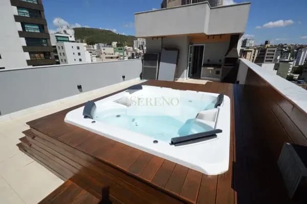 Cobertura Duplex de luxo 4 quartos a venda, 200m², DCE, Ofurô, 4 vagas e vista Panorâmica no Sion, Belo Horizonte, MG.