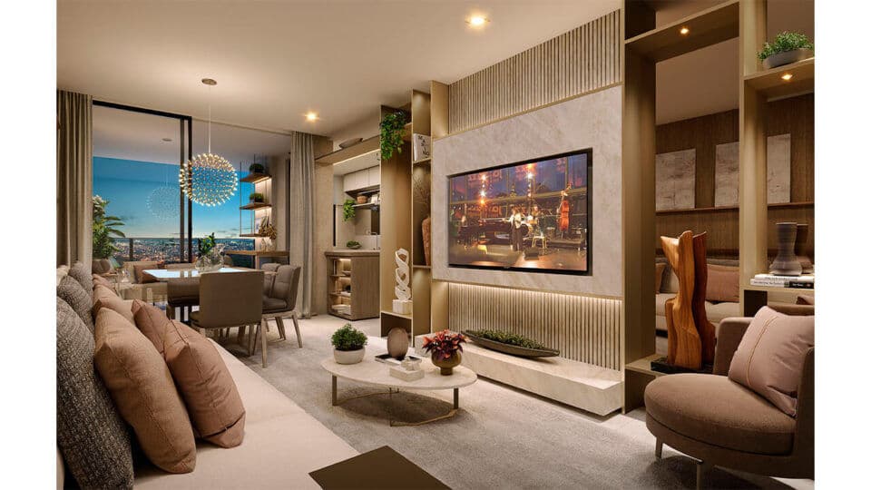 Apartamento de luxo 02 suítes a venda, 84,69 m2, entrega em agosto/2027, DCE e lazer em Nova LIma, MG - Brasil.