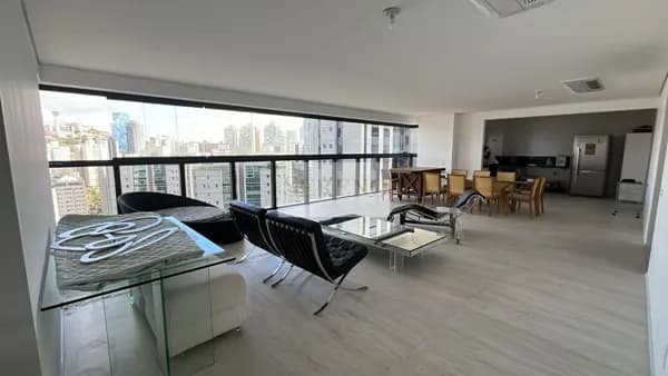 Apartamento alto padrão 03 suítes a venda, 202 m2, DCE, lazer completo, 03 vagas de garagem, super alto com vista, Vila da Serra, Nova Lima, MG.