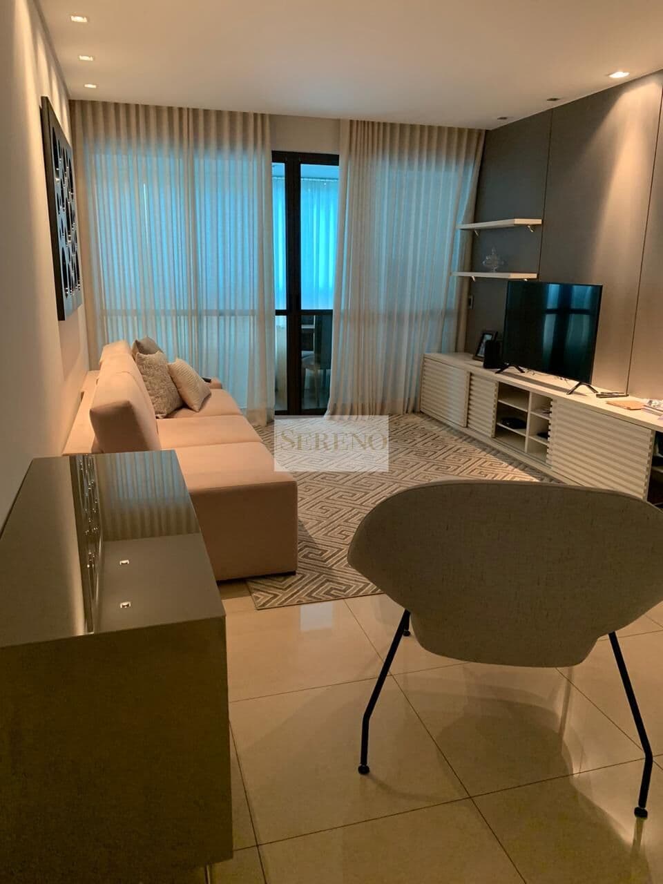 Apartamento de luxo mobiliado 04 quartos p ALUGUEL, 154 m2, sala ampla, sendo 02 suítes e 02 semi, 03 vagas, varanda, fino acabamento, andar super alto, claro e ventilado, cozinha, marcenaria, fino acabamento, DCE lazer resort, na Alameda Oscar Niemeyer,