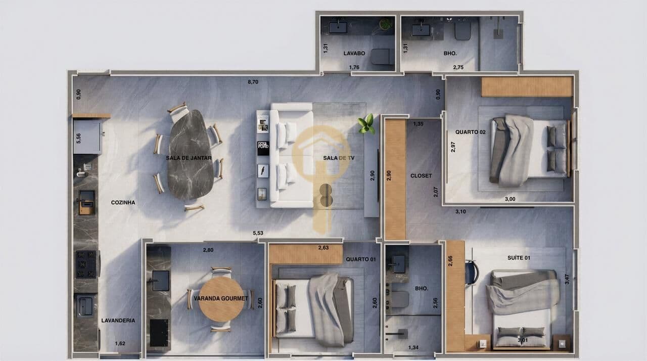 Apartamento em Passos - Muarama