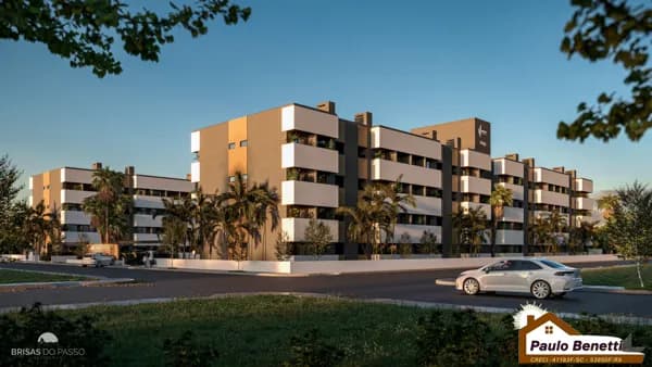 "53,42 m² Área Privativa - Aptos - 2 dormitórios - 1 banheiro social"