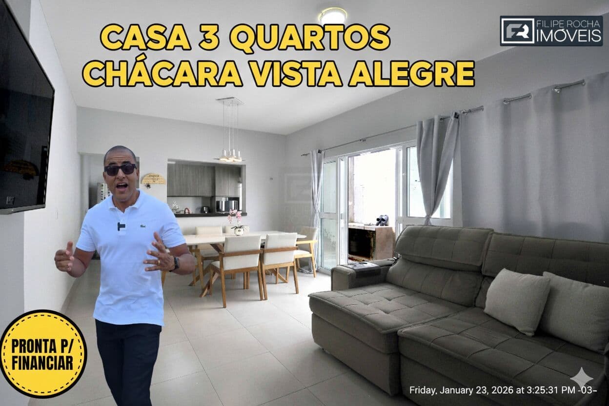 Casa Térrea com 3 Quartos na Chácara Vista Alegre – Oportunidade Real!
