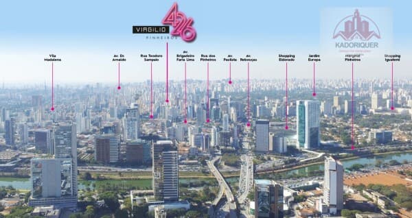 Virgílio 426 Pinheiros à 950 do metrô Faria Lima