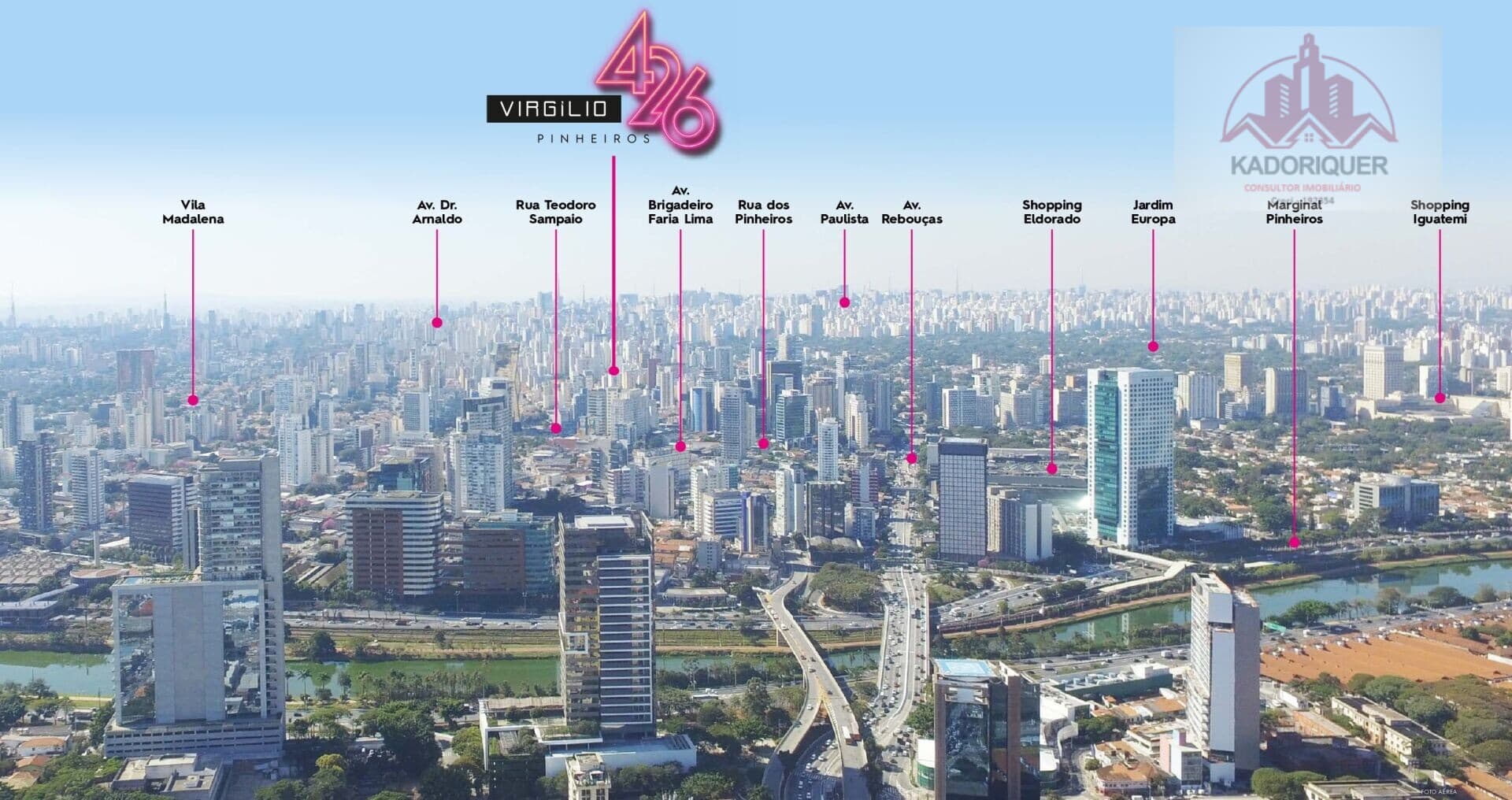 Virgílio 426 Pinheiros à 950 do metrô Faria Lima