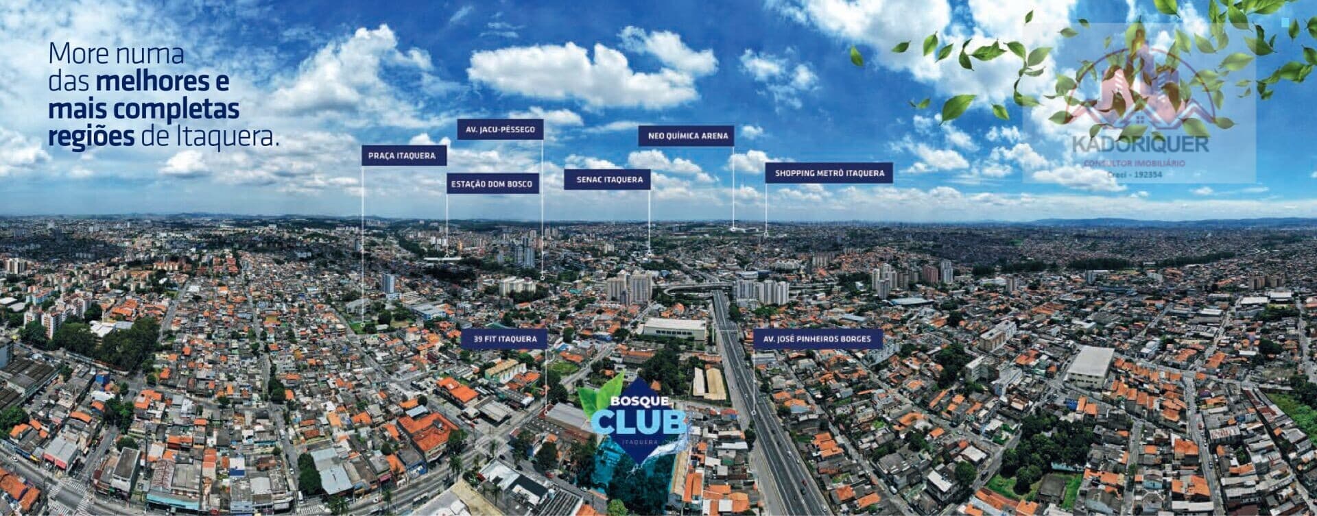 Bosque Club Itaquera (900m da estação Dom Bosco)